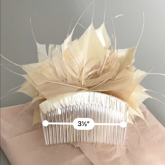 BHLDN Natural Feather Hair Comb - NEW main image 8